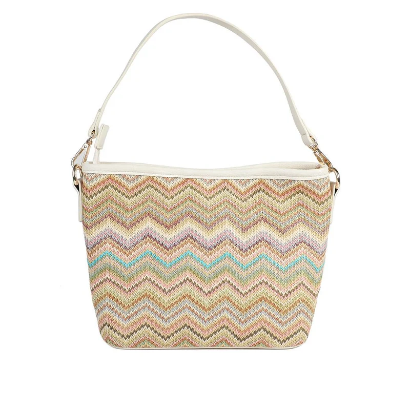 Woven Shoulder Bag - RIM39007 / 325 240 - Beige Multi