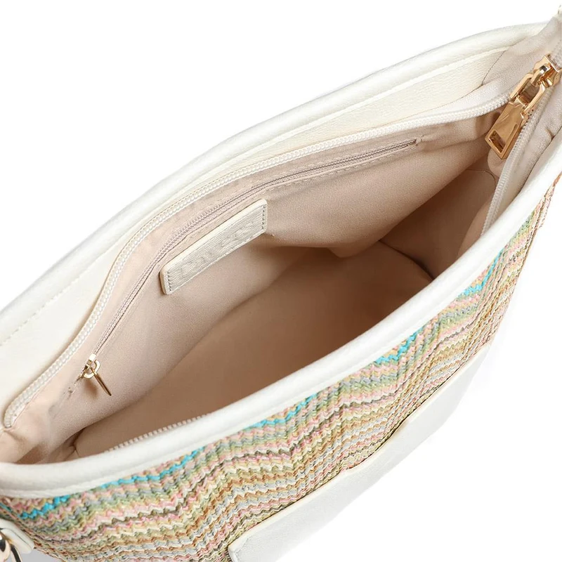 Woven Shoulder Bag - RIM39007 / 325 240 - Beige Multi