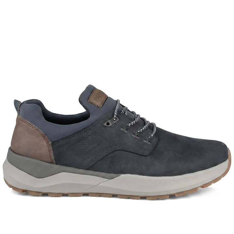 Rieker Bungee Lace Shoes With Rugged Sole - RKR43050 / 330 231 - Navy