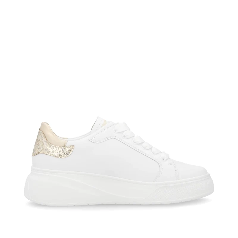 Rieker Modische Damen-Ledersneaker – Weiß