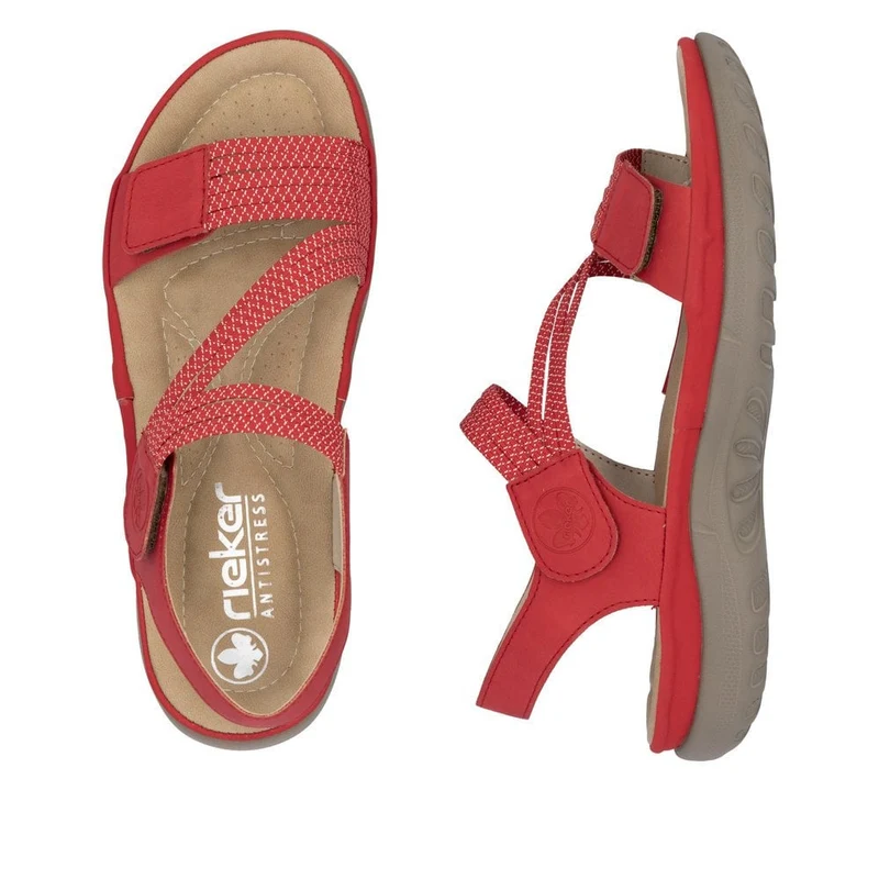 Rieker Modische Sandale für Damen - Rot