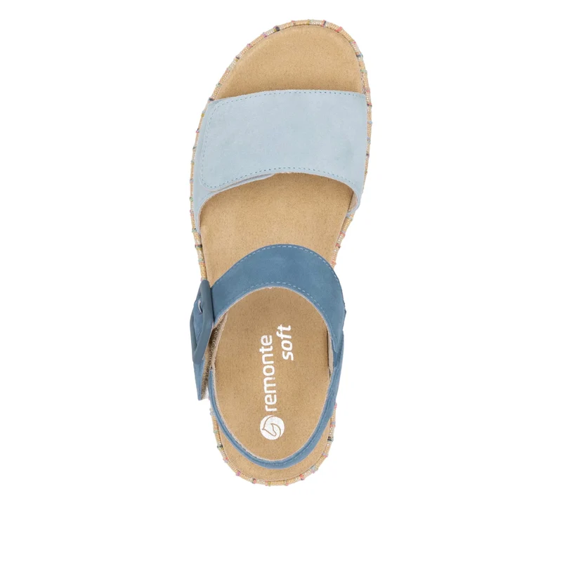 Remonte Mode-Plateau-Sandale für Damen – Blau