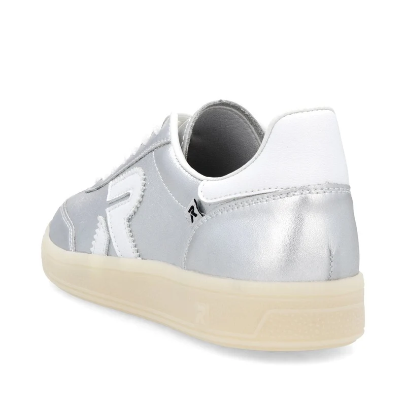 Rieker Modische Leder-Sneakers für Damen - Silber