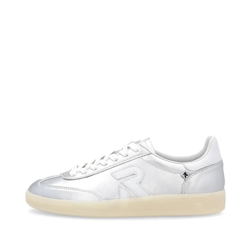 Rieker Modische Leder-Sneakers für Damen - Silber