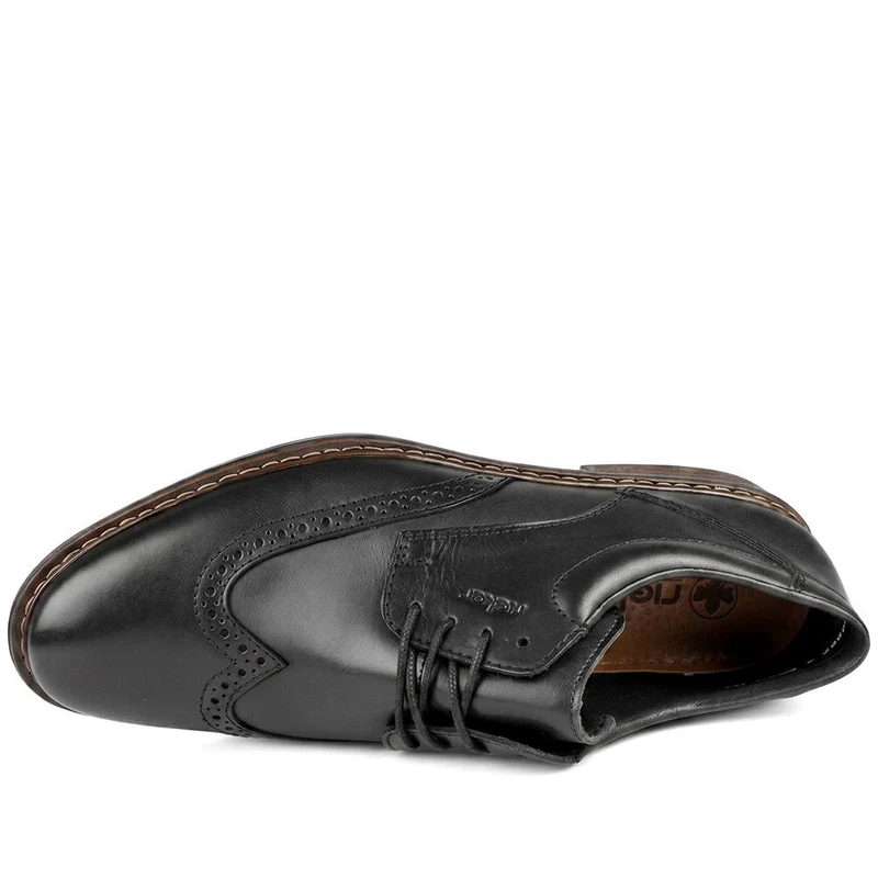 Rieker Wide Fit Smart Brogue Lace Up Shoes - RKR43037 / 330 222 - Brown