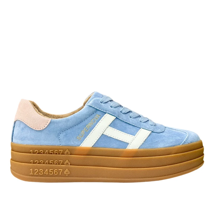 Drilleys Sixty Eight Damen-Sneaker – Aqua Pop Blau
