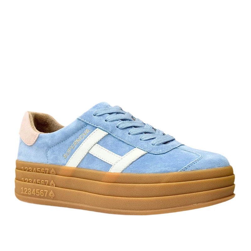 Drilleys Sixty Eight Damen-Sneaker – Aqua Pop Blau