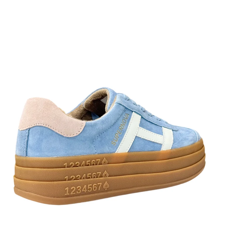 Drilleys Sixty Eight Damen-Sneaker – Aqua Pop Blau