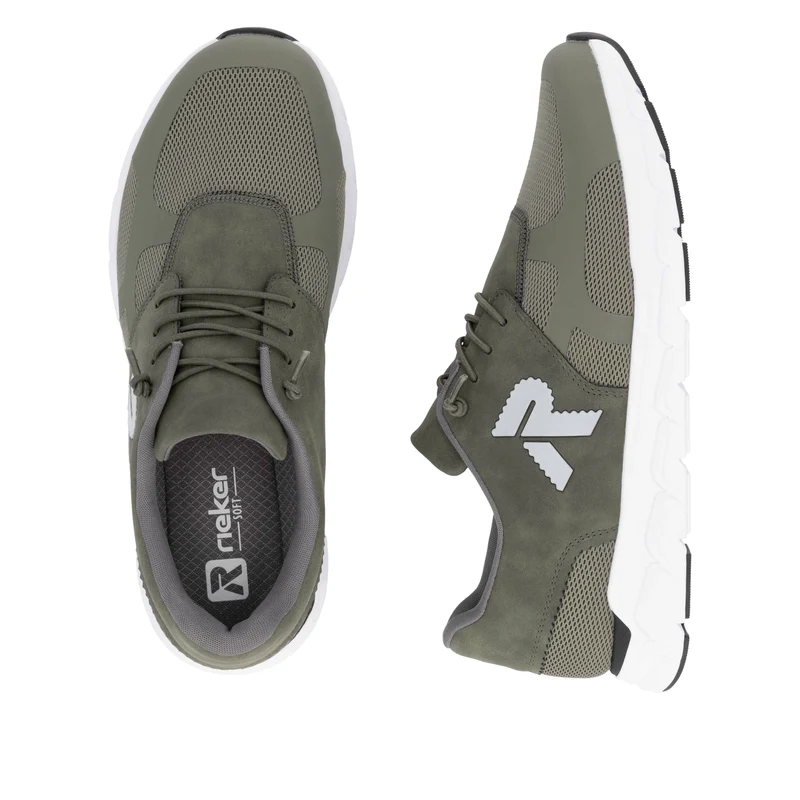 Rieker Herren-Sneaker zum Hineinschlüpfen, extra weit - Grün