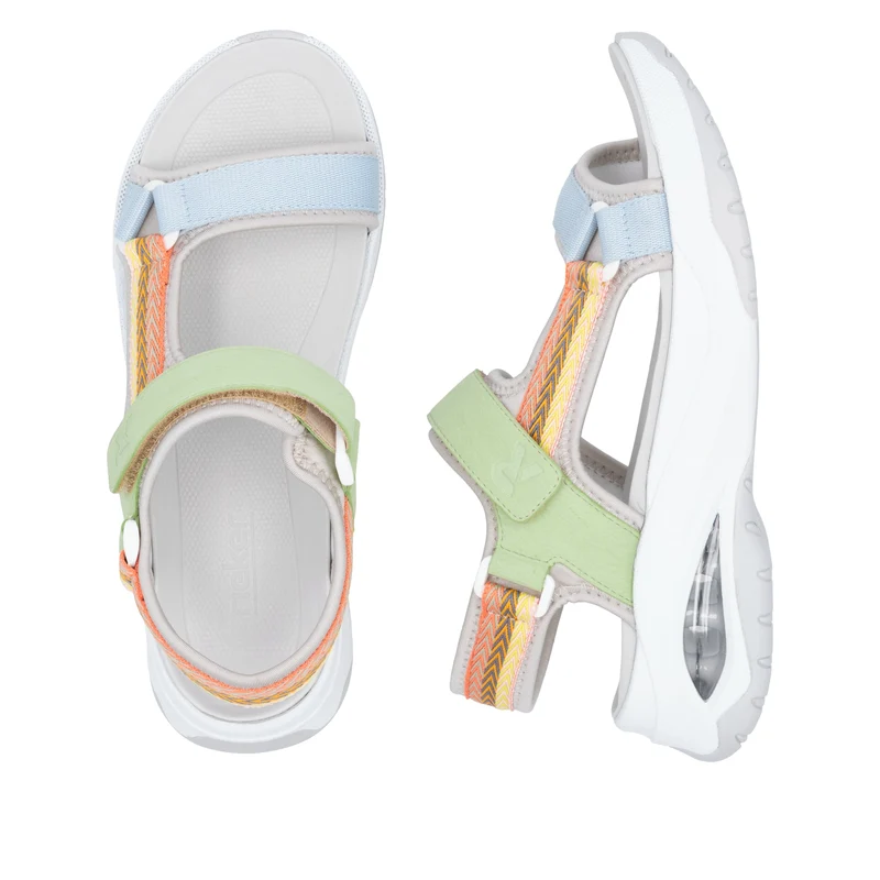 Rieker Damen Fashion Wedge Sportsandalen - Mehrfarbig