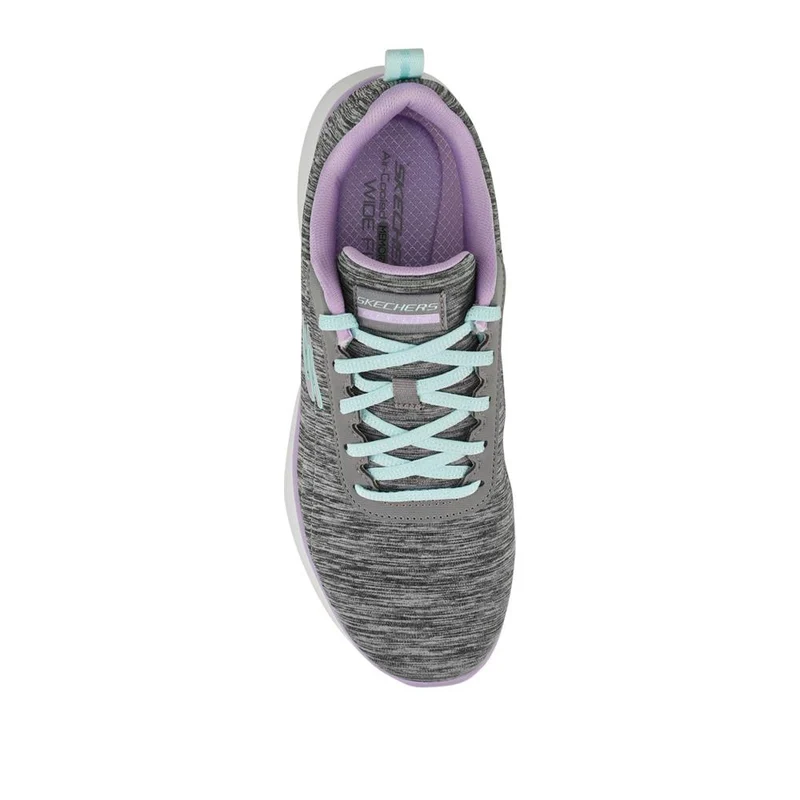 FLEX APPEAL Wide Fit Lace Up Trainers - SKE42026 / 327 756 - Grey