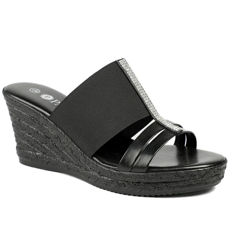 Metallic Wedge Espadrilles - CLUBS37003 / 323 836
