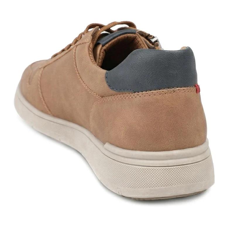 Wide Fit Zip & Lace Casual Trainers - GANG43004 / 329 271 - Tan