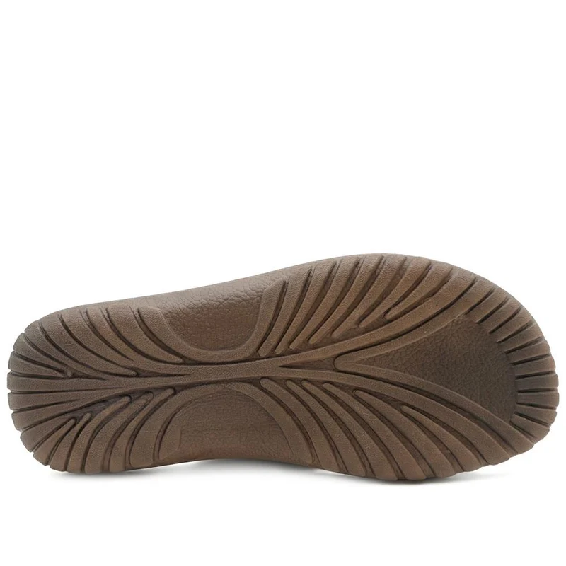 Strappy Cushioned Slip On Sandals - INB43016 / 329 217 - Brown