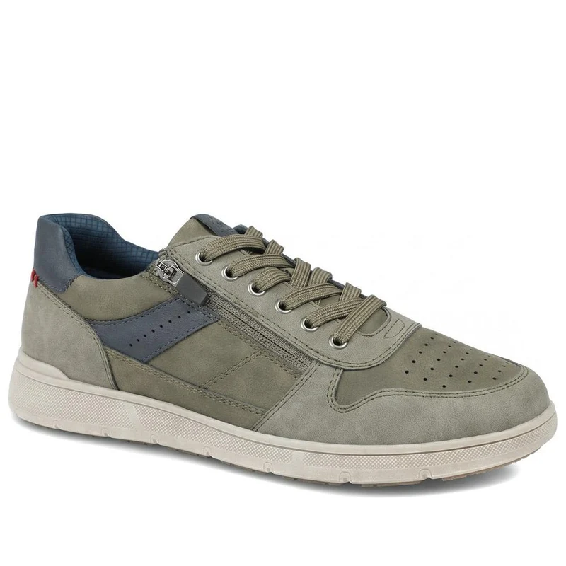 Wide Fit Zip & Lace Casual Trainers - GANG43004 / 329 271