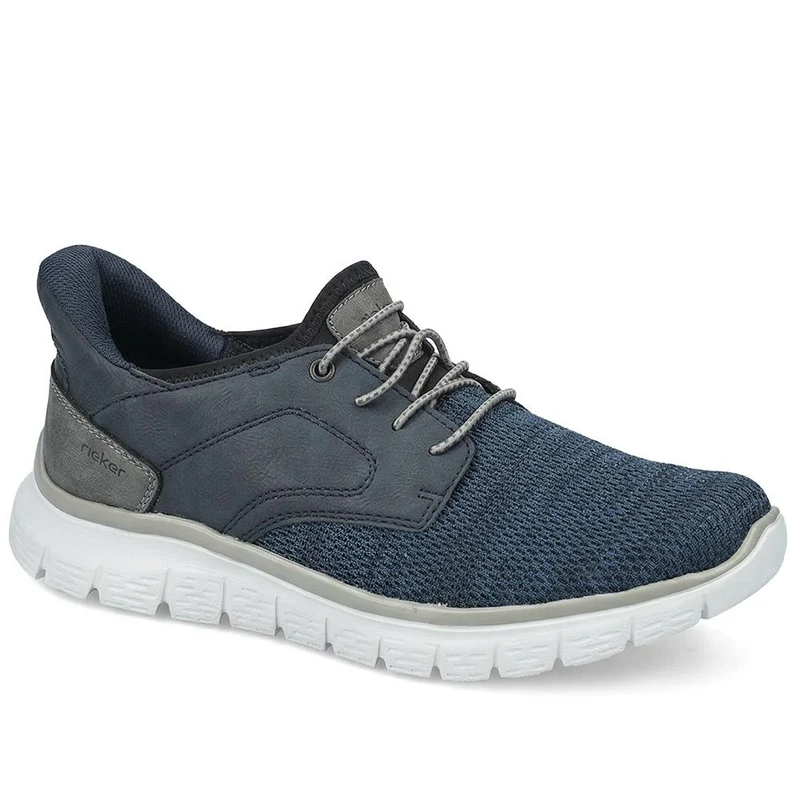 Rieker Bungee Lace Slip On Trainers - RKR43571 / 328 776 - Navy