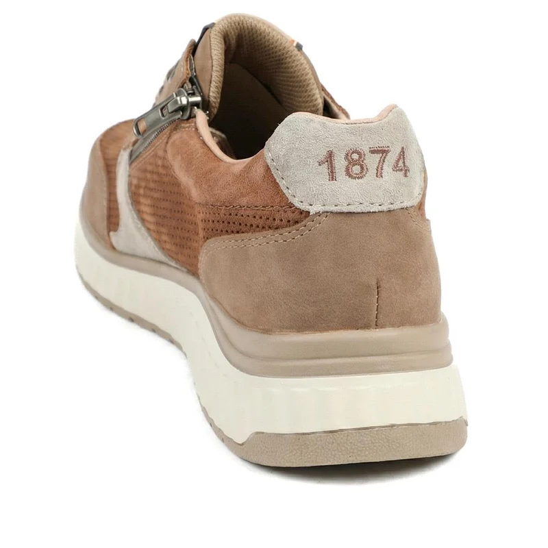 Rieker Leather Zip & Lace Trainers - RKR43512 / 328 771 - Brown