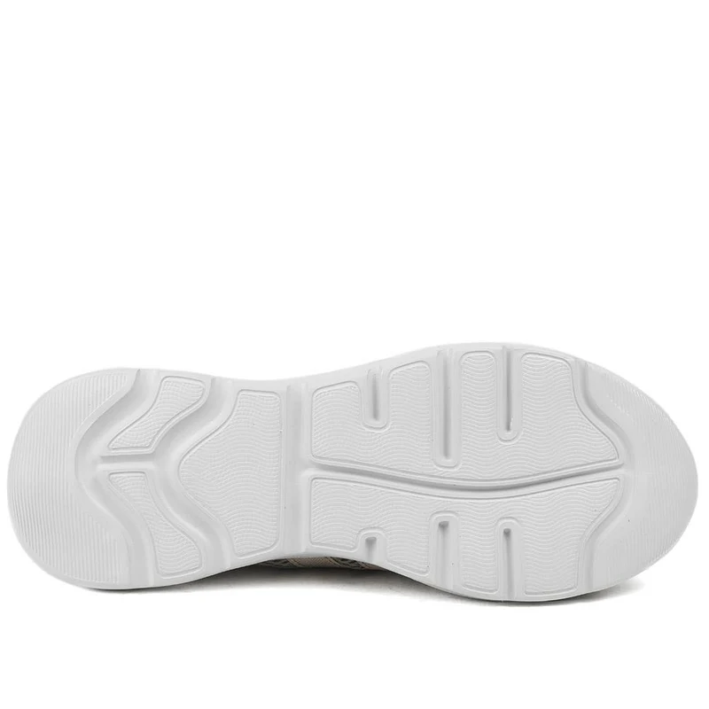 Wide Fit Leather Memory Foam Trainers - BRK43032 / 329 266 - Taupe