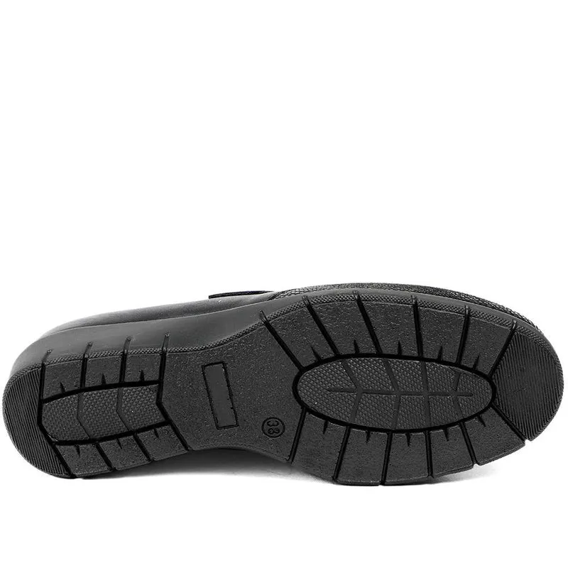 Padders Twilight Leather Slip On Shoes - SERVI42500 / 329 325 - Black