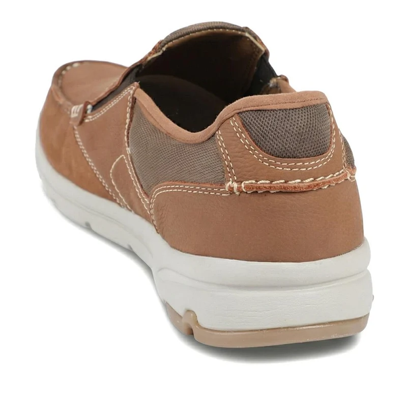 Premium Leather Slip On Shoes - SHAFI43002 / 329 320 - Tan
