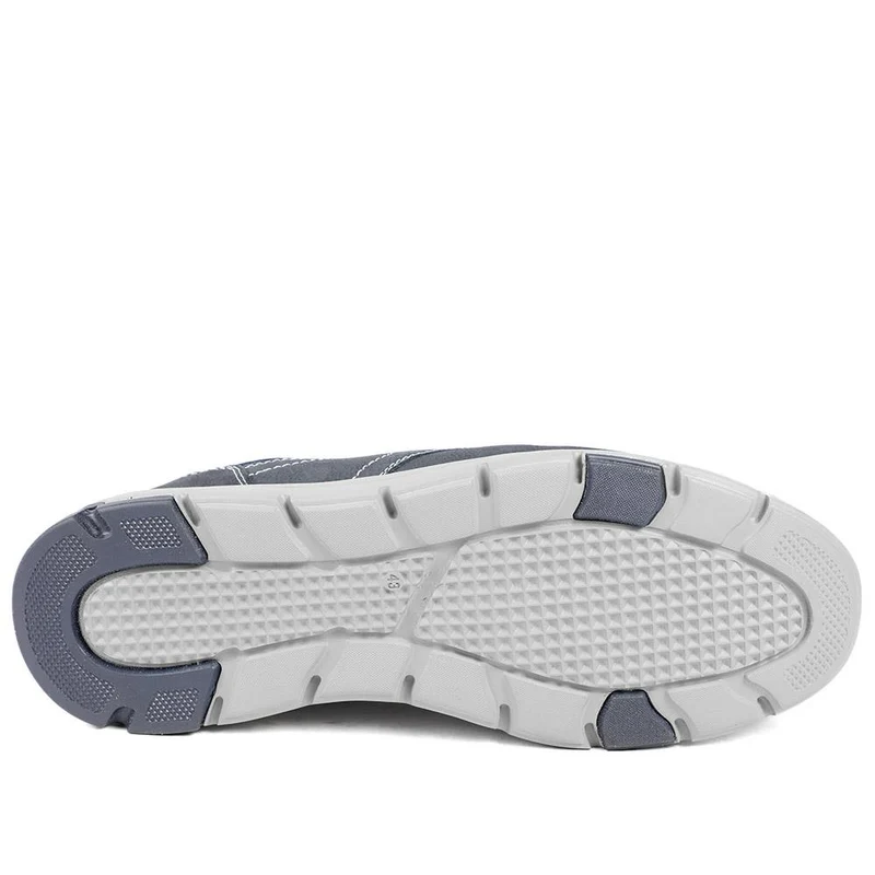 Premium Leather Slip On Shoes - SHAFI43002 / 329 320 - Navy