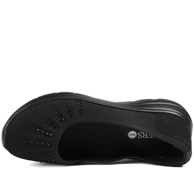 Wide Fit Memory Foam Sporty Pumps - BRK43008 / 328 977 - Black