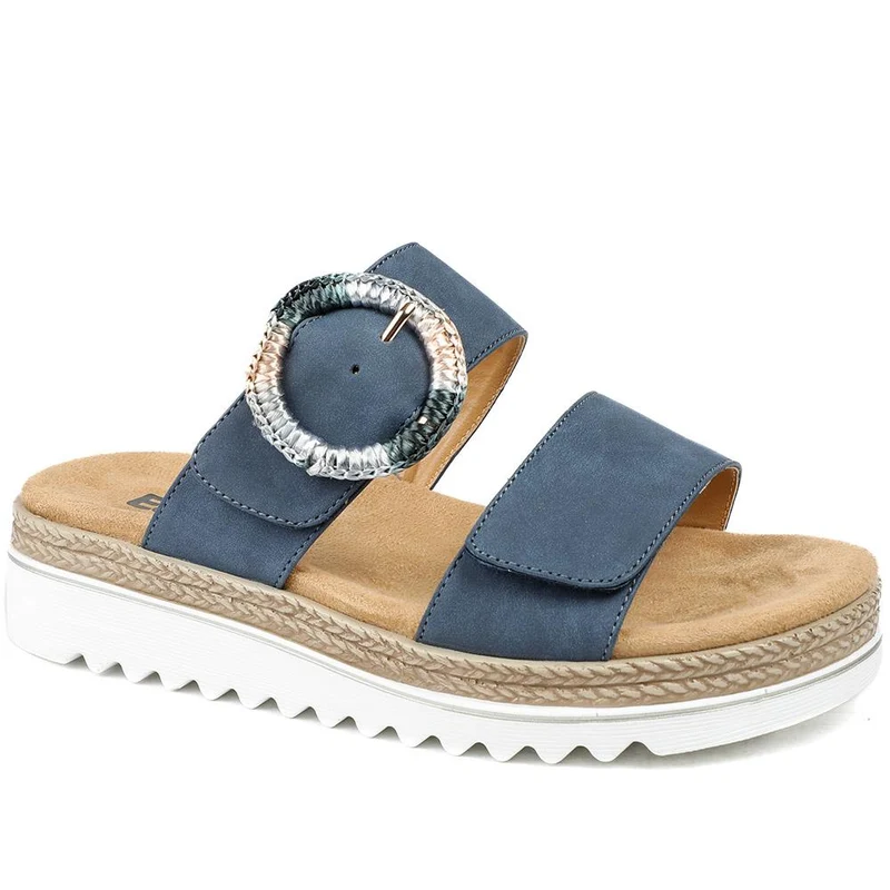 EasyFit Extra Wide Banca Sandals - BANCA / 329 265 - Navy