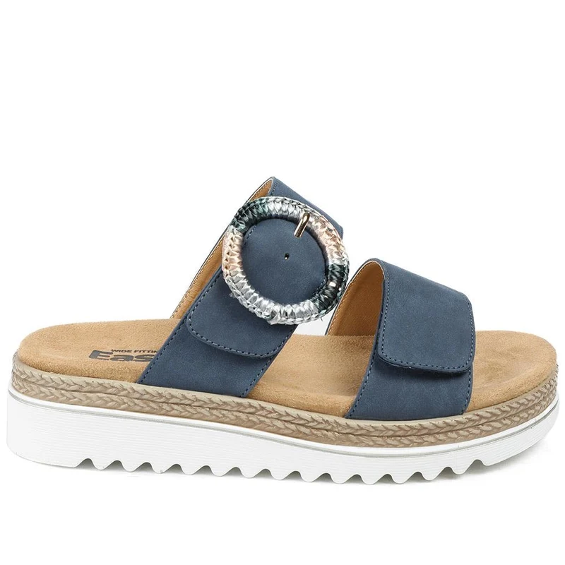 EasyFit Extra Wide Banca Sandals - BANCA / 329 265 - Navy