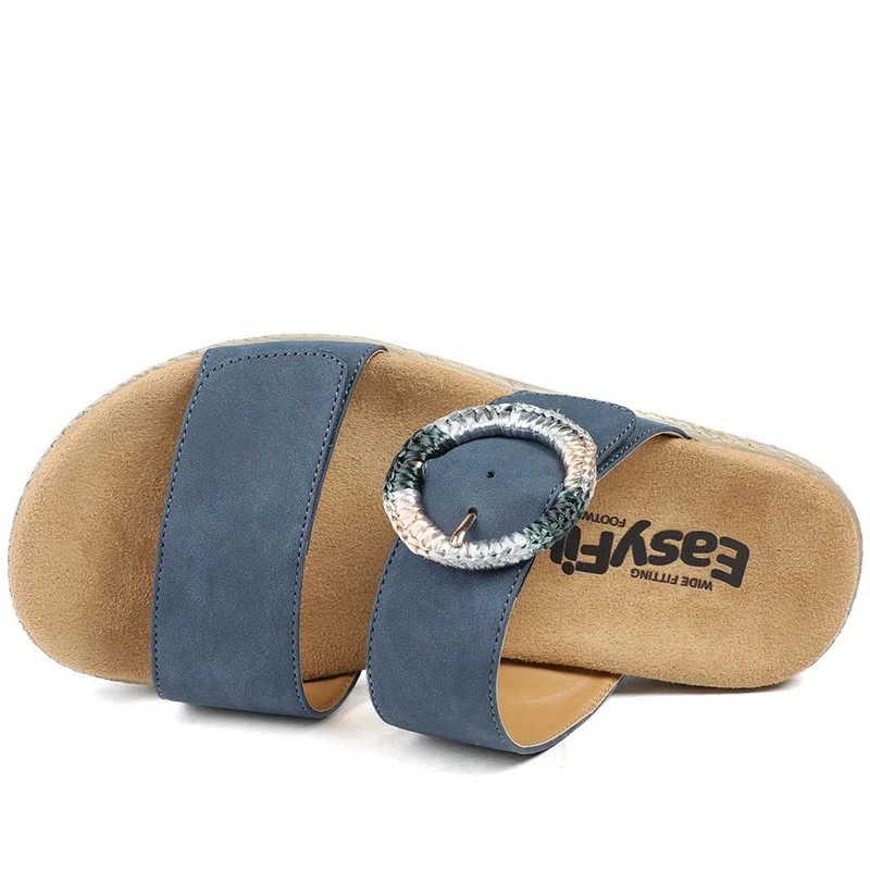 EasyFit Extra Wide Banca Sandals - BANCA / 329 265 - Navy