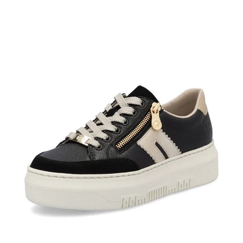 Rieker Plateau-Sneakers für Damen - Schwarz