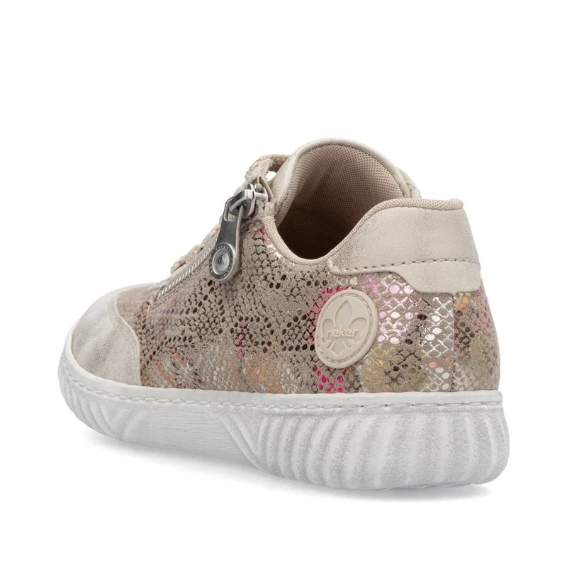 Rieker Sneakers mit Metallic-Print für Damen - Beige