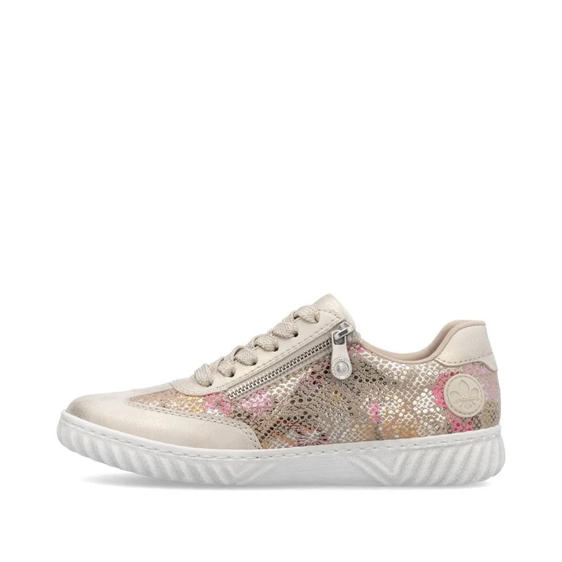 Rieker Sneakers mit Metallic-Print für Damen - Beige