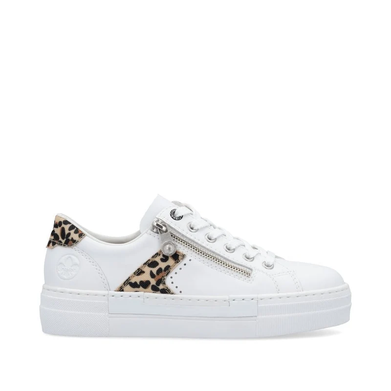 Rieker Plateau-Sneakers aus Leder für Damen - Weiß