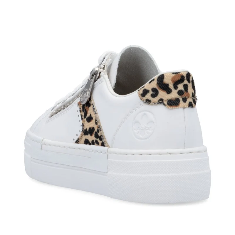 Rieker Plateau-Sneakers aus Leder für Damen - Weiß