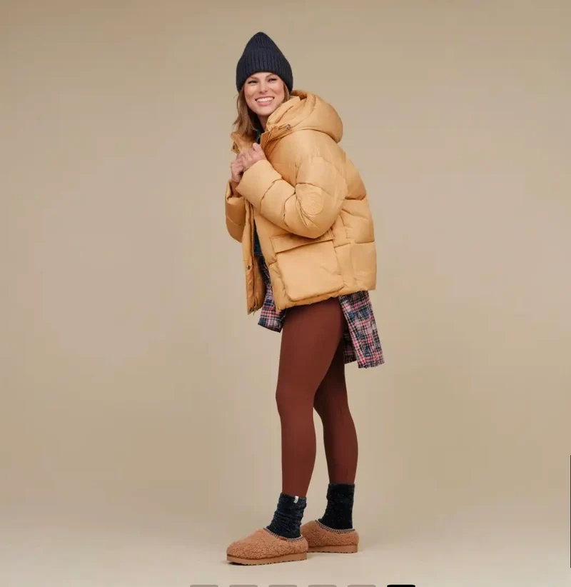 UGG Tasman Maxi Curly Slipper für Damen - Kastanie