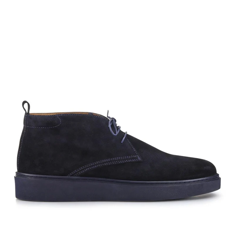 Dane Leather Lace-Up Boots - DANE / 327 863 - Navy Suede