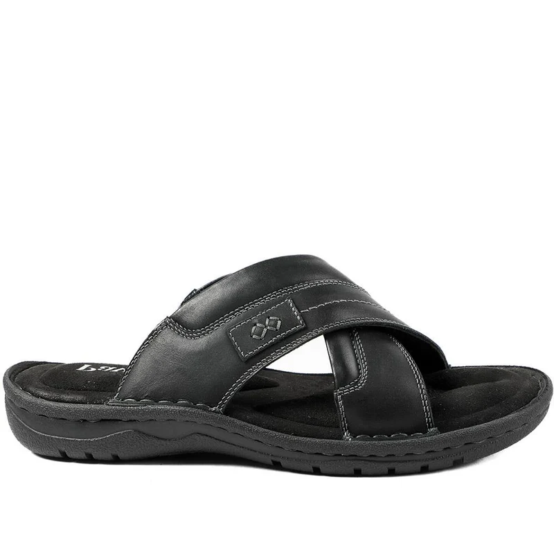 Leather Mule Sandals - AATRA43003 / 328 936 - Black