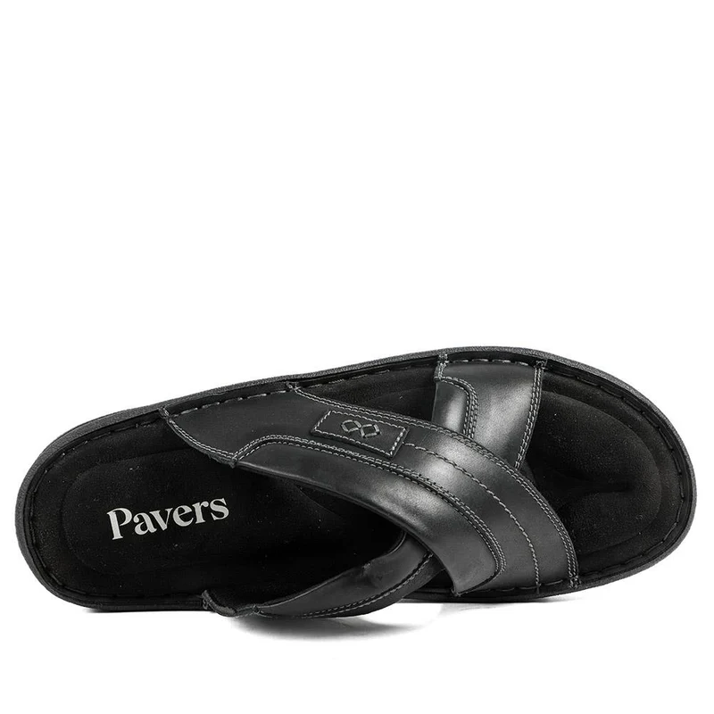 Leather Mule Sandals - AATRA43003 / 328 936 - Black
