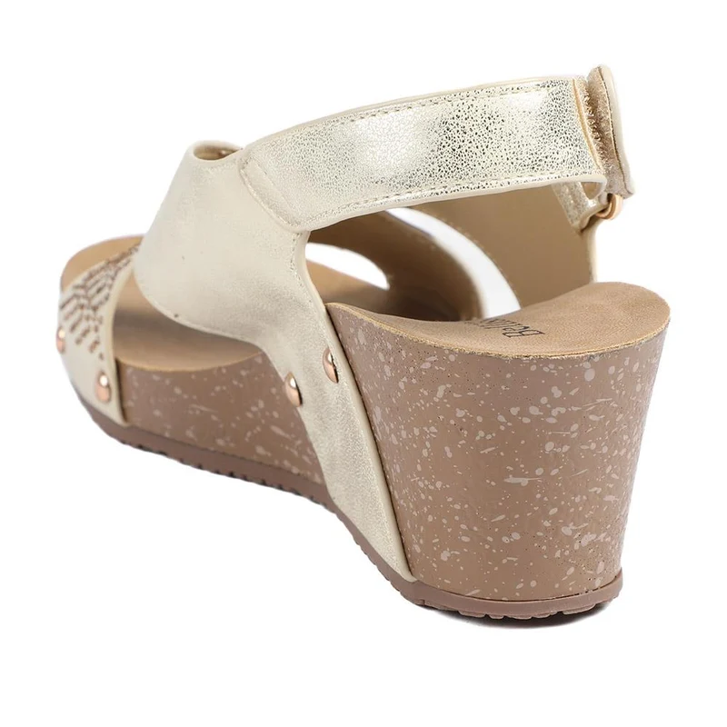 Bellissimo Wide Fit Slingback Sandals - BELBAIZH43027 / 329 115 - Soft Gold
