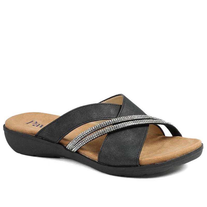 Lightweight Slip On Mule Sandals - BAIZH43010 / 329 165 - Black