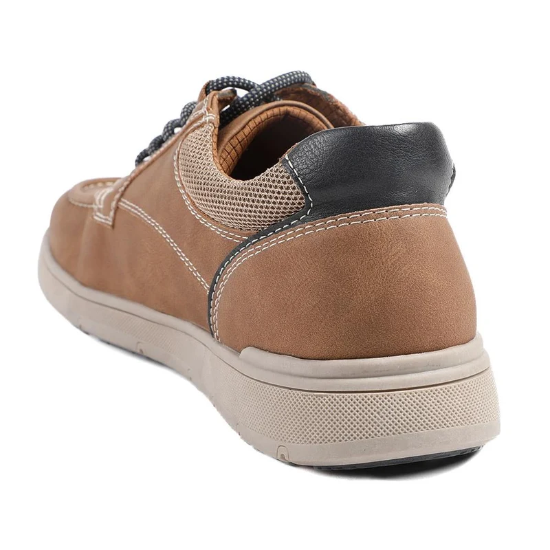 Wide Fit Casual Lace Up Shoes - GANG43003 / 329 270 - Tan