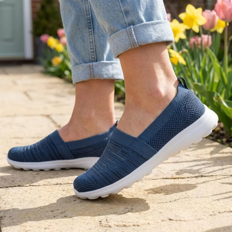 EasyFit Extra Wide Memory Foam Slip-Ons - JOVIE / 329 058 - Navy
