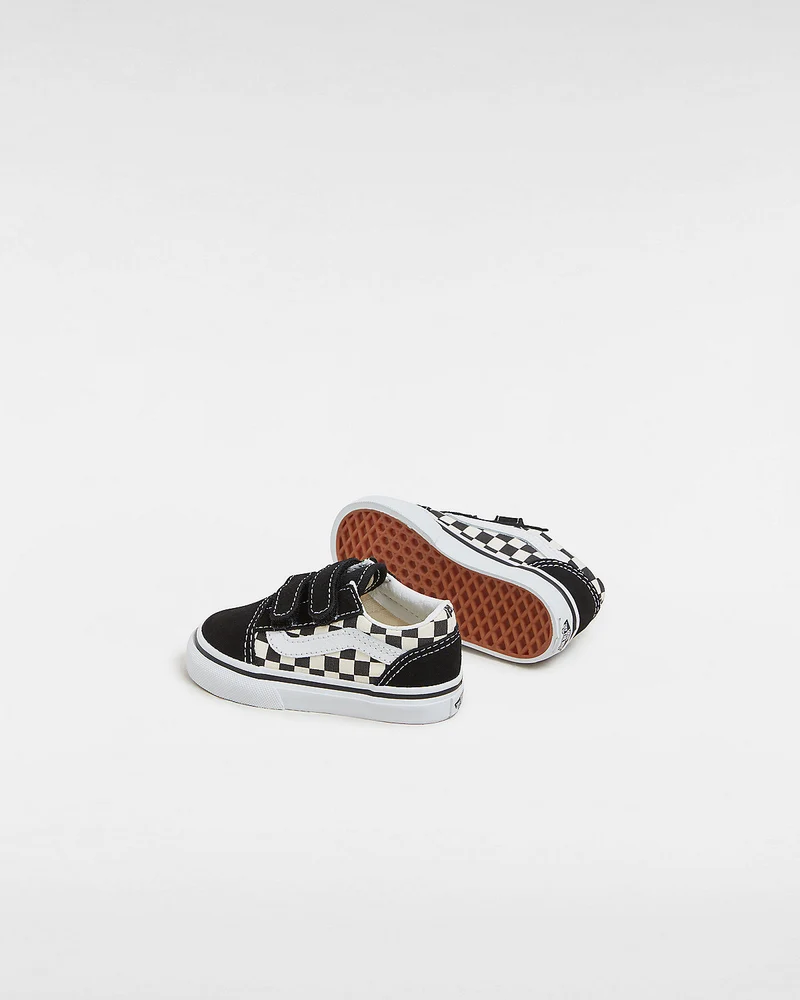 VANS Kleinkinder Old Skool V Primary Check Sneakers - Schwarz