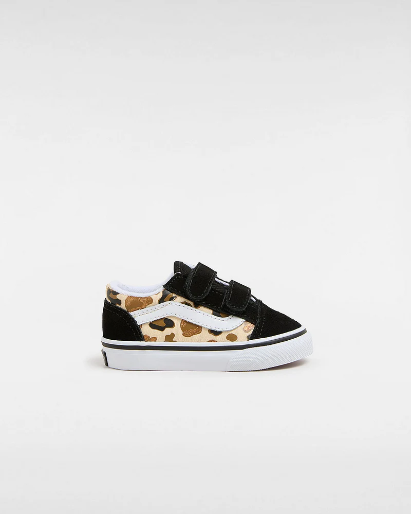 VANS Kleinkinder Old Skool V Leopard Glitter Turnschuhe - Schwarz / Braun