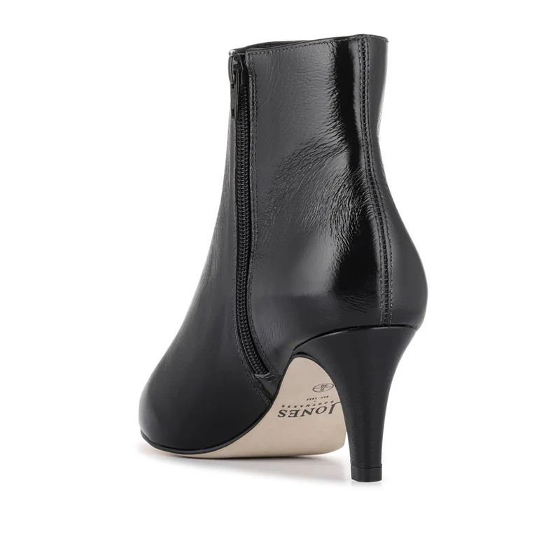 Kamryn Leather Stiletto-Heeled Ankle Boots - KAMRYN / 328 252 - Black Patent