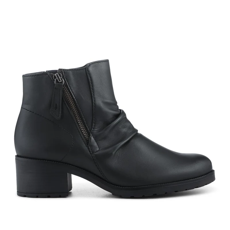 Jenna Gabor Wide Fit Leather Heeled Boots - GAB42522 / 328 173 - Bottle Green
