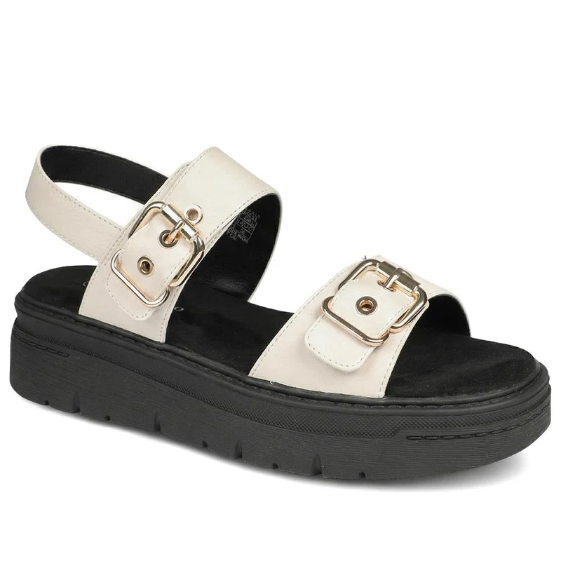 Bellissimo Adjustable Buckled Platform Sandals - BELWOIL43016 / 329 249 - Off White