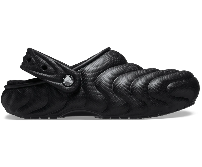 Crocs Unisex-Clogs mit klassischem, gefüttertem Overpuff - Schwarz