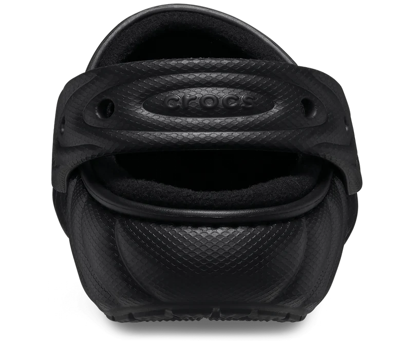 Crocs Unisex-Clogs mit klassischem, gefüttertem Overpuff - Schwarz