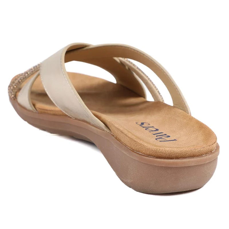 Lightweight Slip On Mule Sandals - BAIZH43010 / 329 165 - Gold
